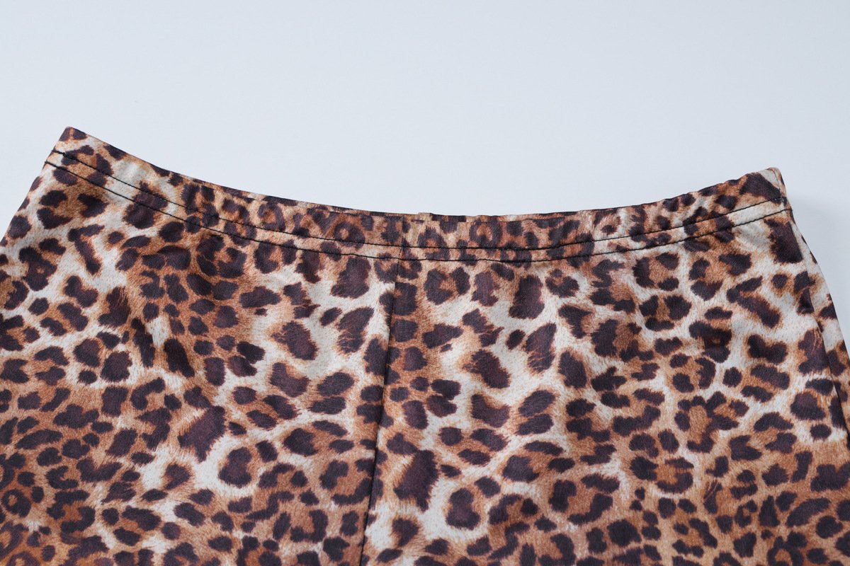 acelimosf™-Long sleeve leopard print button pant set