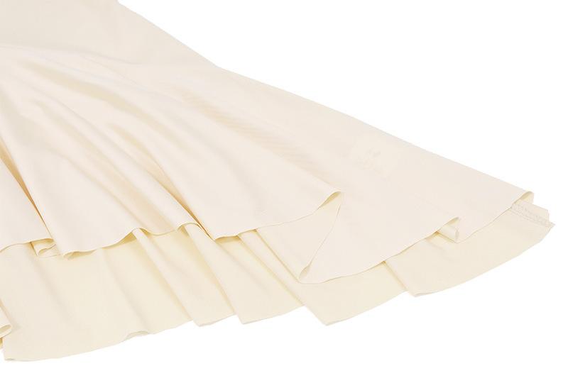 acelimosf™-Ruffle ruched irregular solid midi skirt