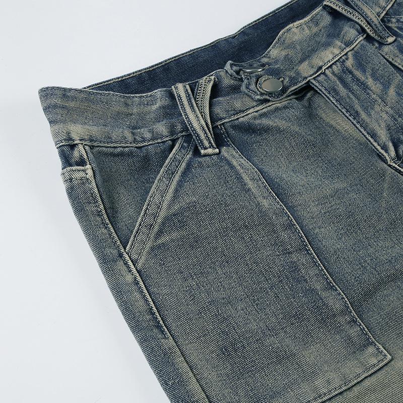 acelimosf™-Straight leg button low rise jeans