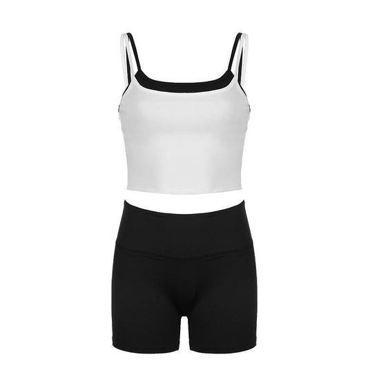 acelimosf™-U neck contrast 2 piece cami pant set