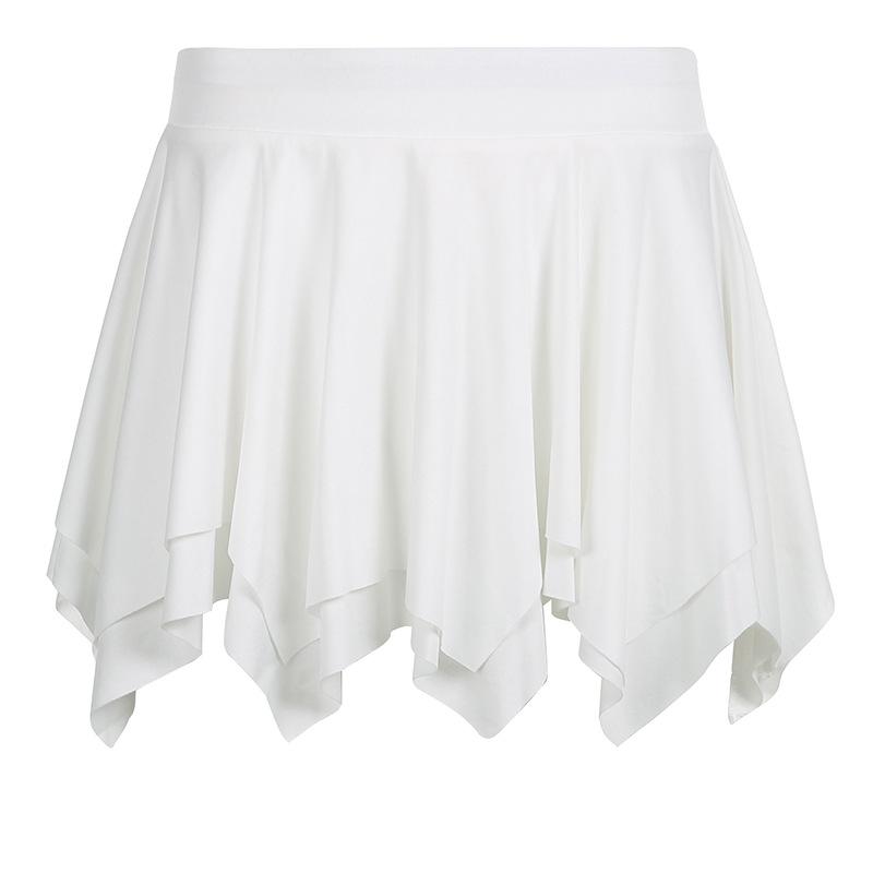 acelimosf™-Solid ruffle ruched mini skirt y2k 90s Revival Techno Fashion