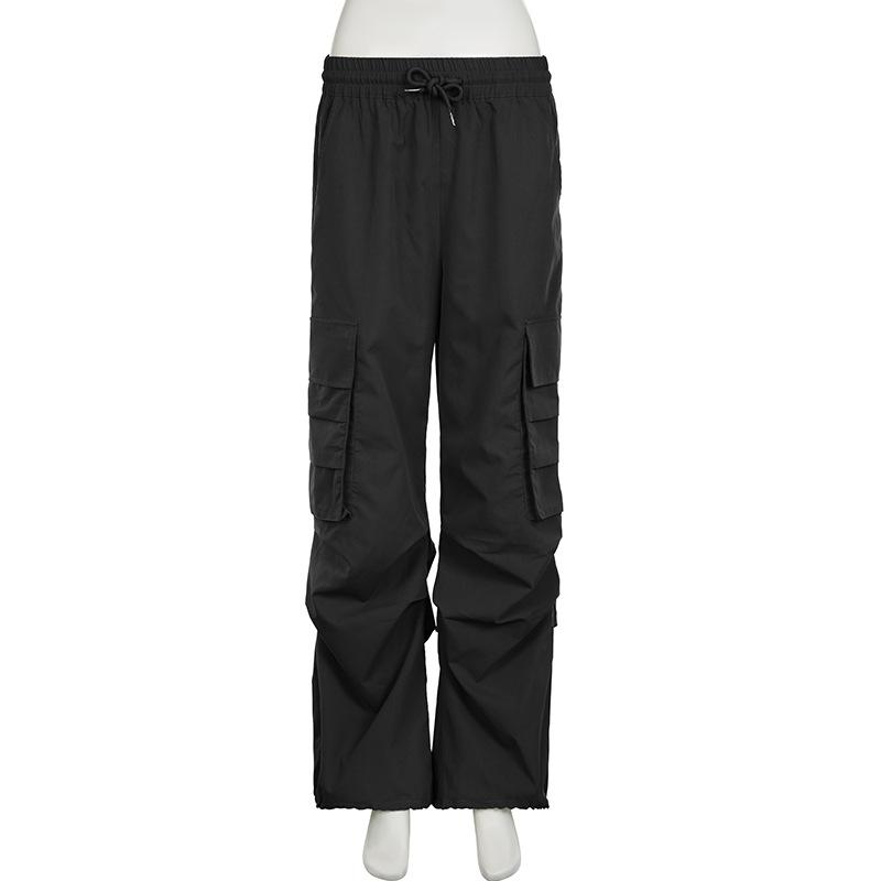 acelimosf™-Drawstring ruched pocket self tie cargo pant