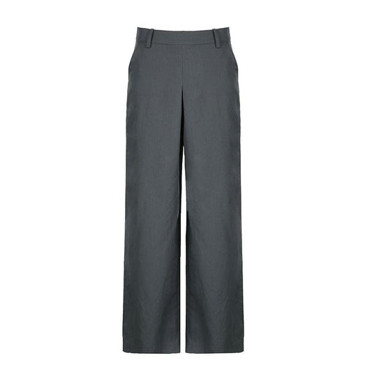 acelimosf™-Zip-up wide leg medium rise pant