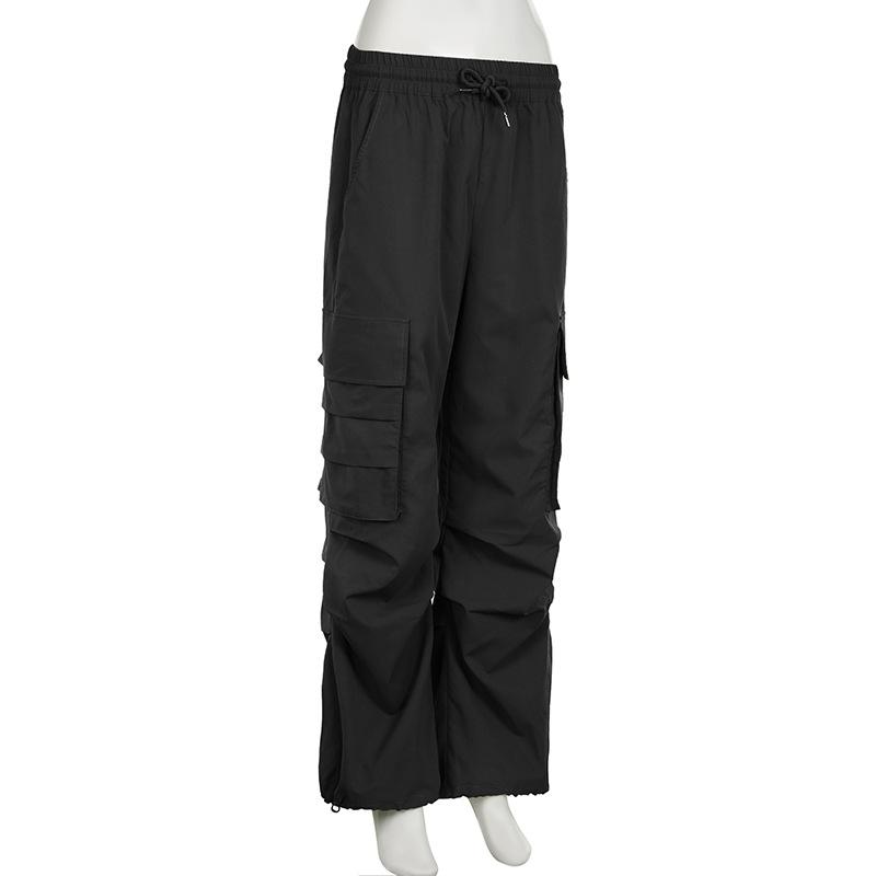 acelimosf™-Drawstring ruched pocket self tie cargo pant