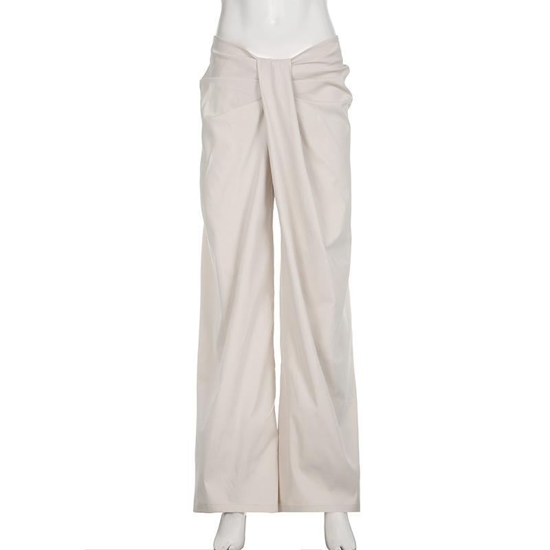 acelimosf™-Ruched zip-up straight leg low rise pant