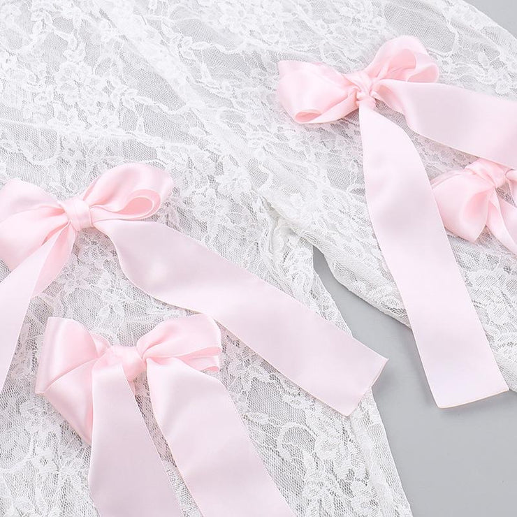 acelimosf™-Bowknot ribbon lace see through pant – acelimosf.com