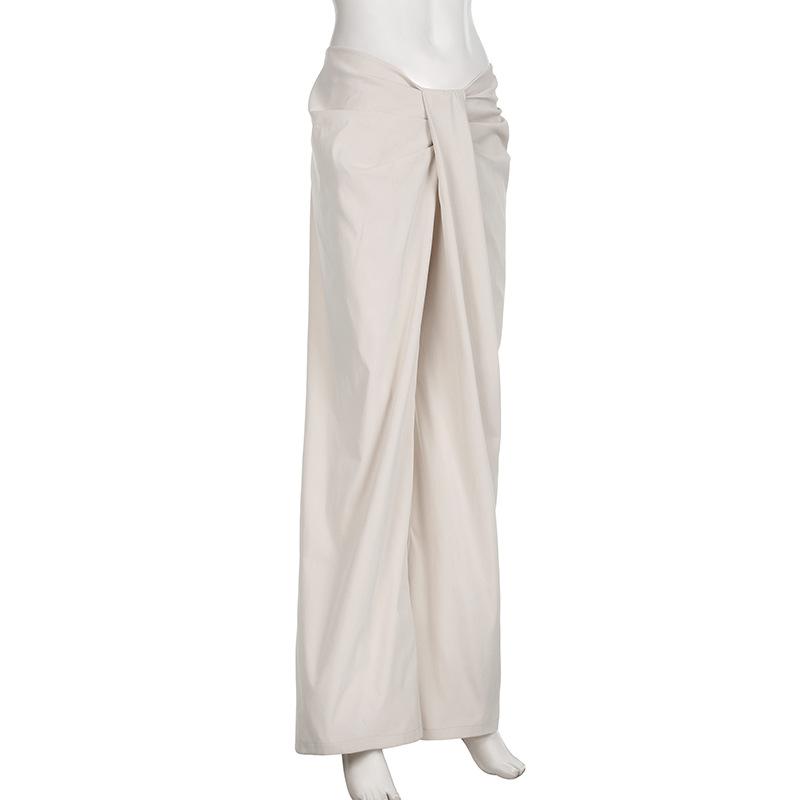 acelimosf™-Ruched zip-up straight leg low rise pant