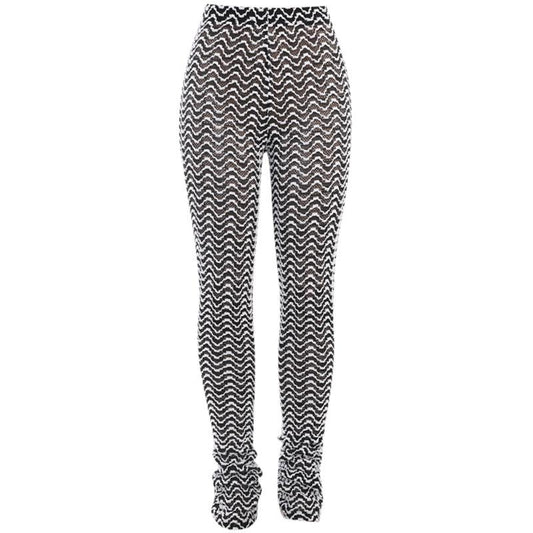 acelimosf™-Ripple contrast textured high rise pant y2k 90s Revival Techno Fashion