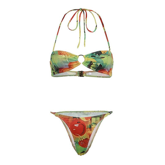 acelimosf™-Halter fruit print o ring pant set